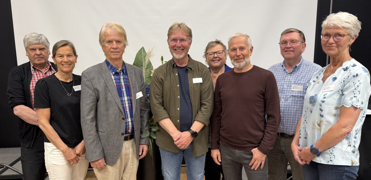 Det nye styret i PPF: f.v. Per Kåre Strand, Mette Varem, Magne Rusted, Bjørn Egeli, Reidun Martinsen, Arne Johannessen, Jarle Marthinsen og Tone Aspheim. (2. vara - Audun Buseth - er ikke med på bildet.)